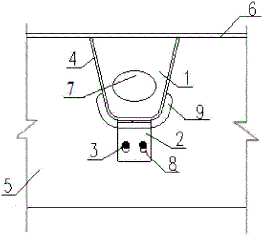 Anti-fatigue strengthening structure of steel bridge deck for reducing fatigue stress