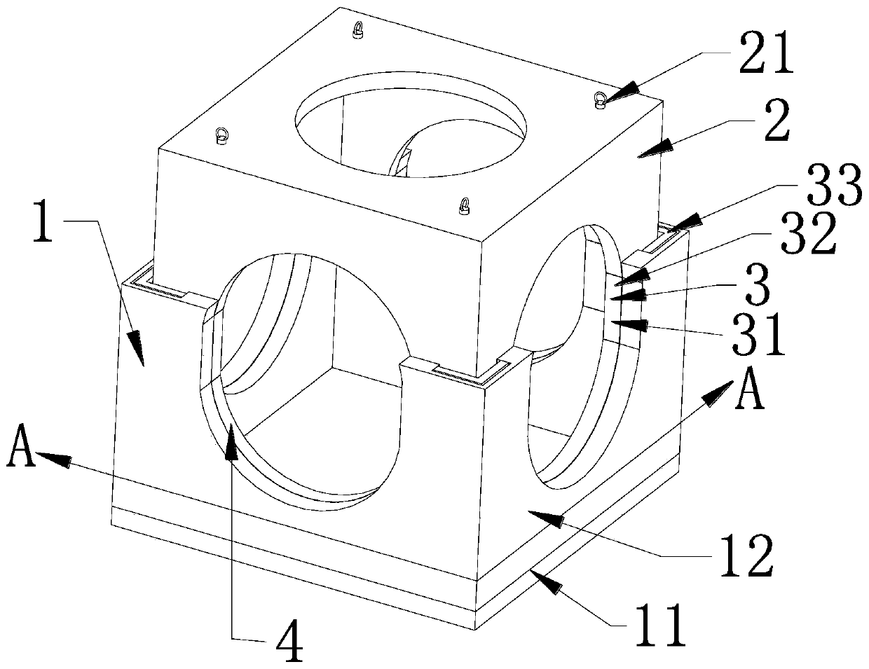 A concrete prefabricated sewage inspection well for convenient installation and connection