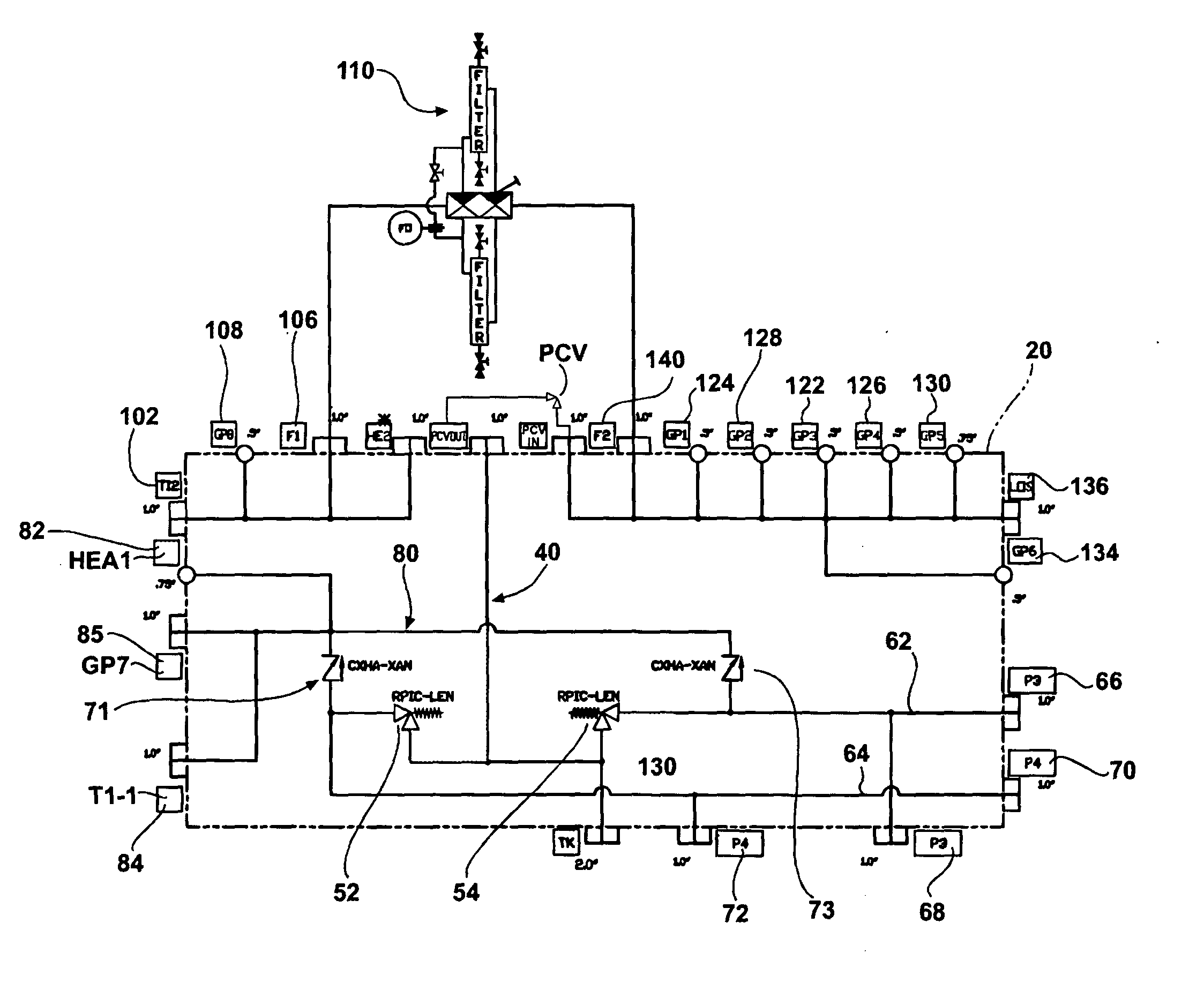 Manifold for lube and seal oil apparatus