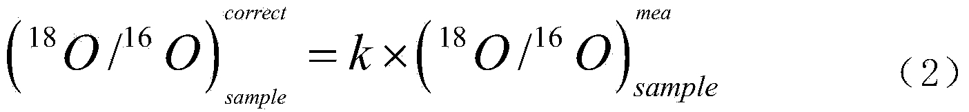 SIMS measuring method for oxygen isotopes in semiconductor or conductor nuclear materials