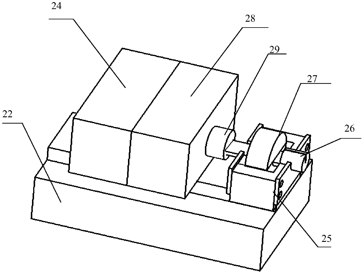 A fixed-axis coupling system and method for a thin-diameter polarization-maintaining optical fiber and a microchip