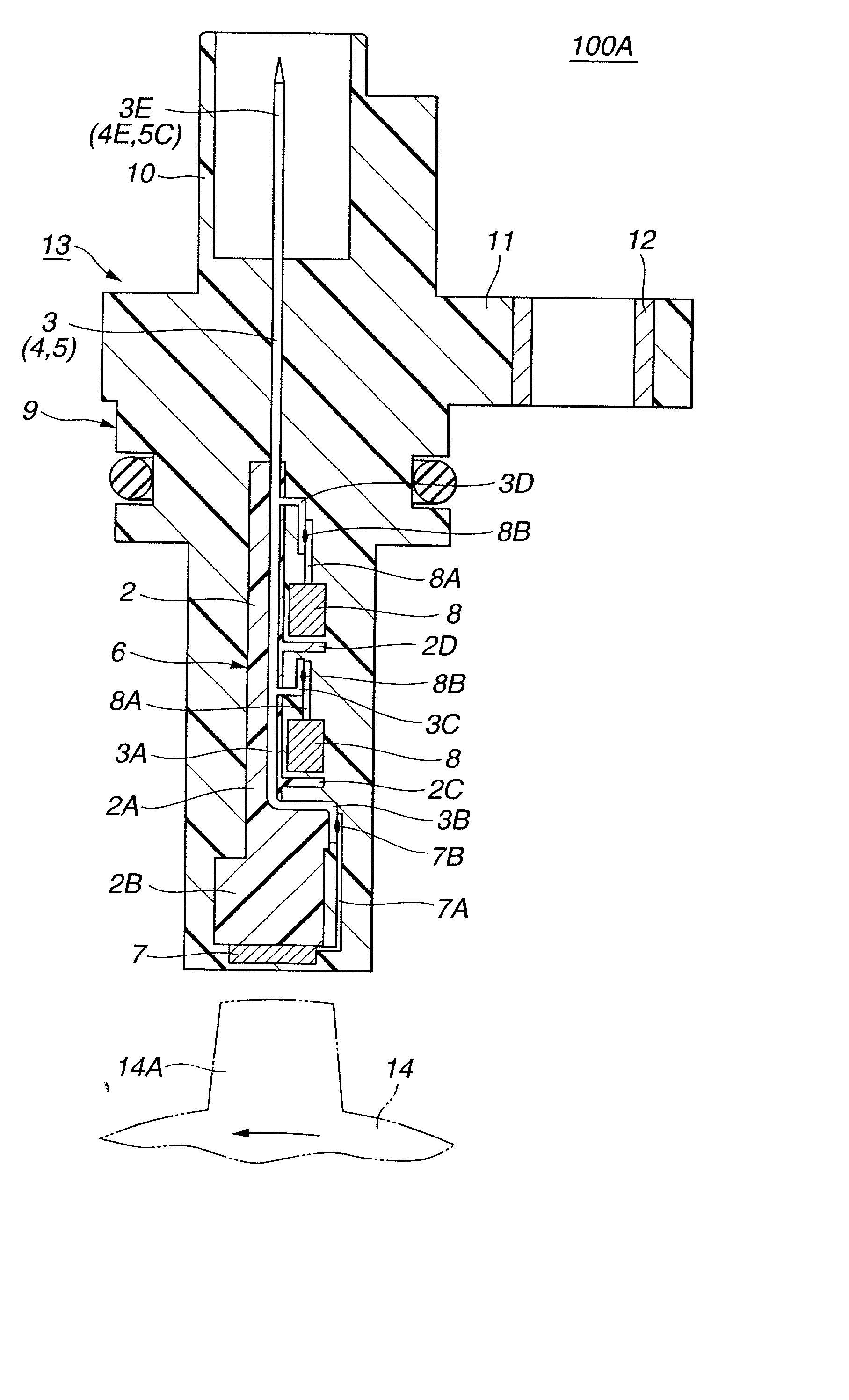 Rotation detecting device and method of producing same