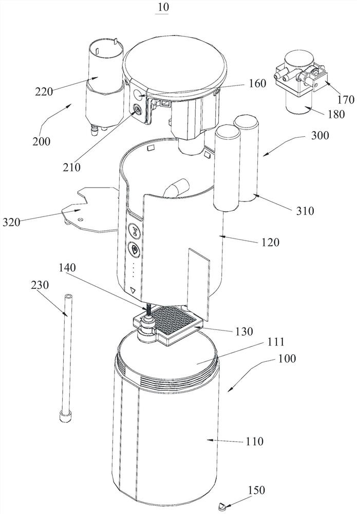 Portable disinfectant preparing and spraying integrated machine