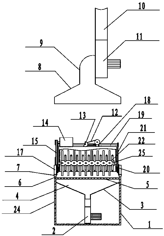 Automatic turning and airing system for brewing grains