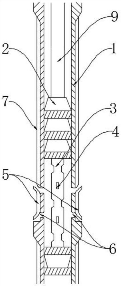 Tunnel ground surface directional large-diameter deep hole grouting device and grouting method