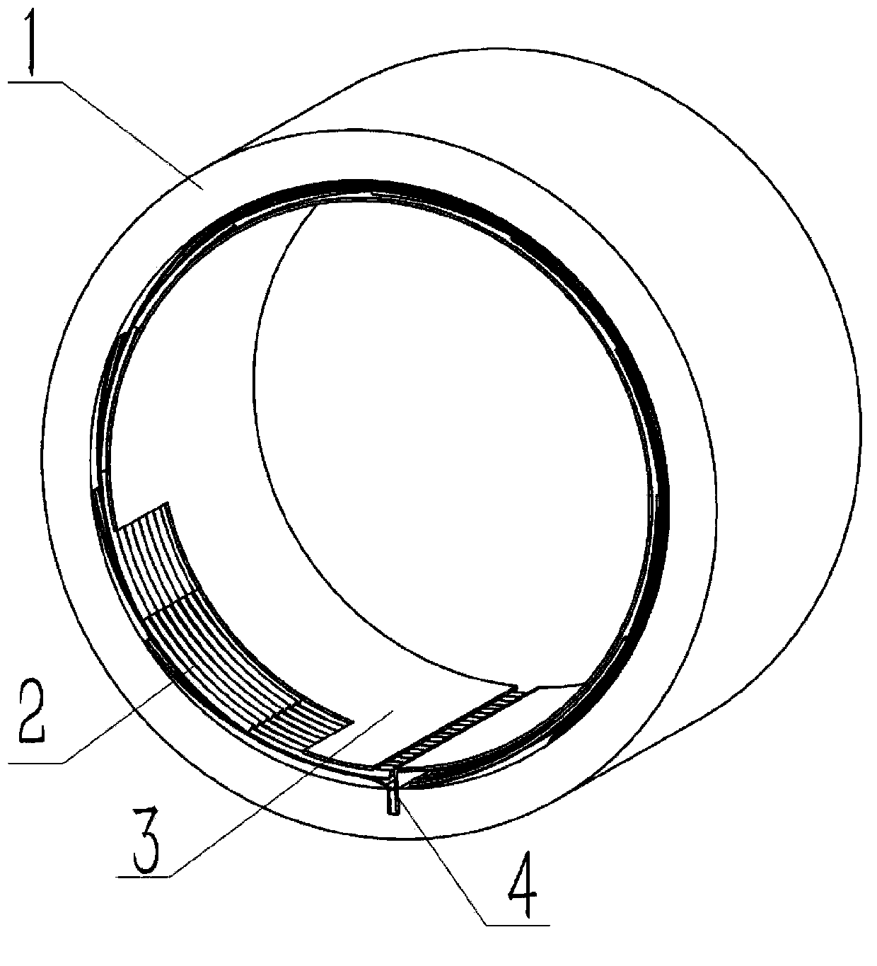 Aerodynamic bearing with radially distributed and overlapped elastic foil