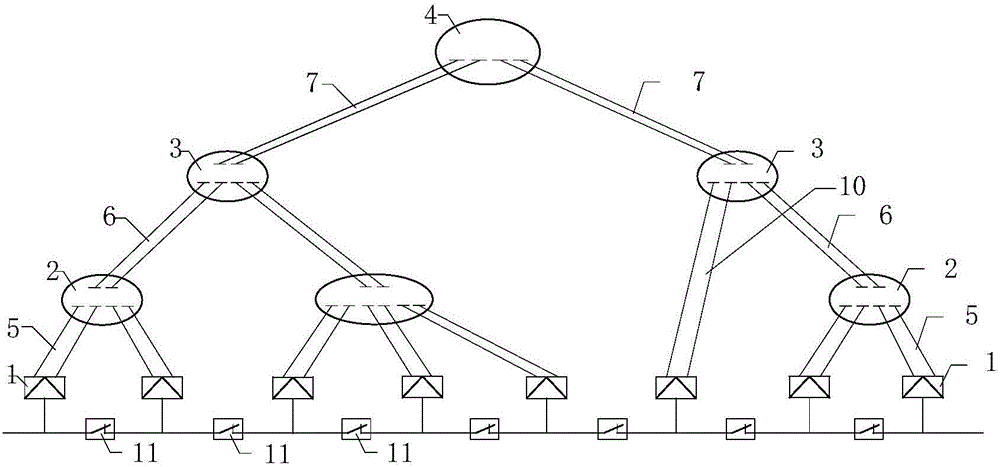 Electrified railway external power grid power supply structure