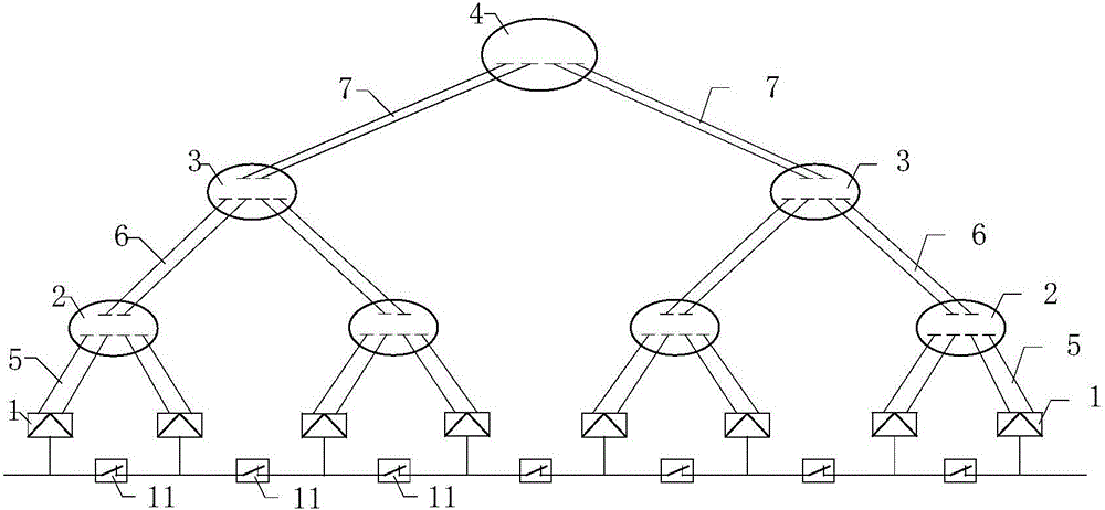 Electrified railway external power grid power supply structure