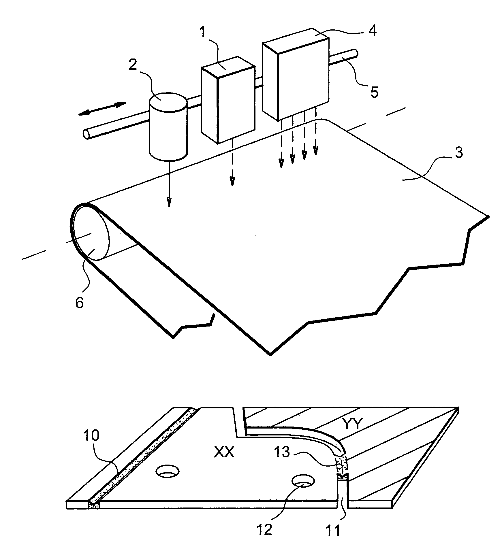 Peripheral which can be used to print and cut sheets of paper using a low-power laser source