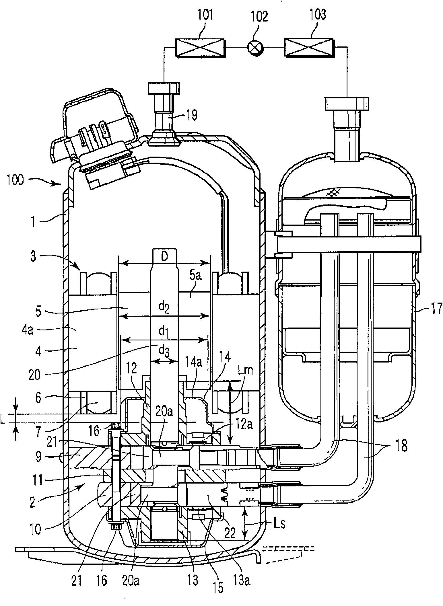 Rotary compressor and refrigeration cycle device