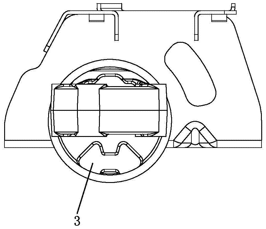 Automobile engine left suspension assembly