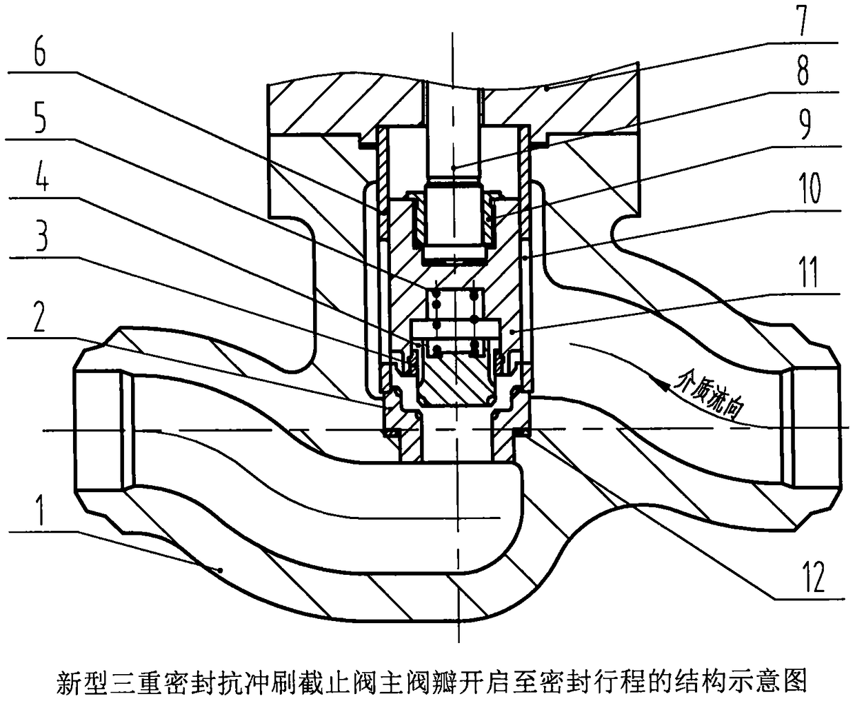 Novel triple-seal anti-scouring stop valve