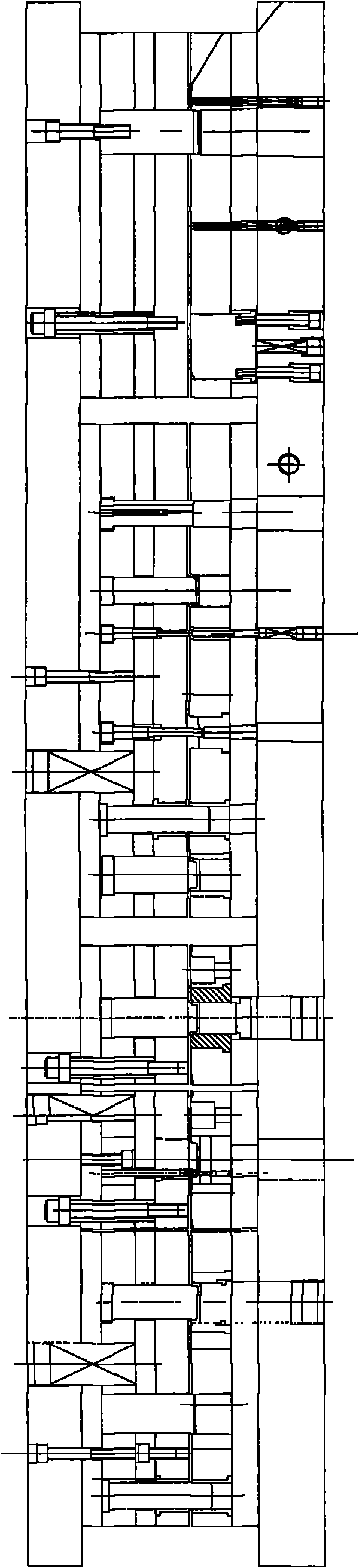 Side hole forming and deep drawing type progressive die