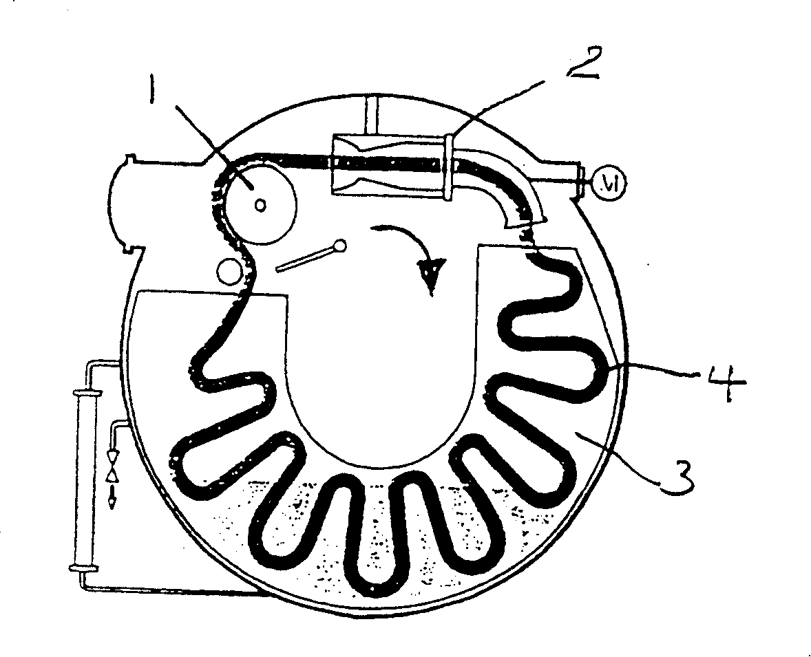 Jet dyeing machine and method for dyeing fabric rope