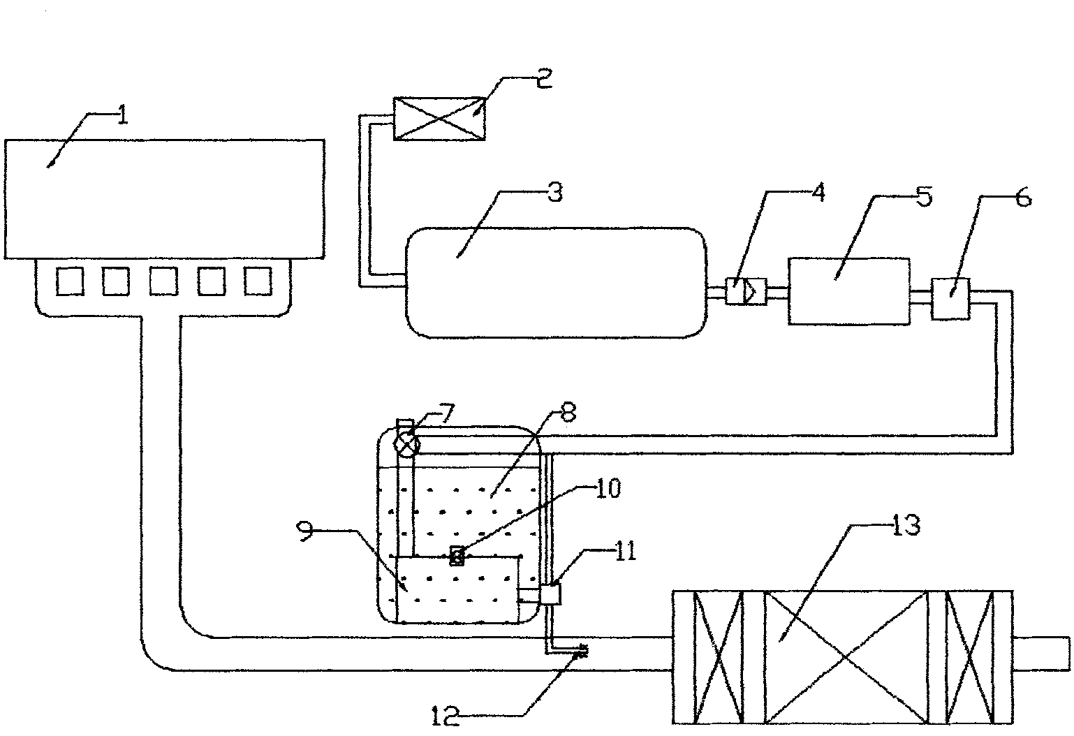 Device and method for adding diesel urea solution