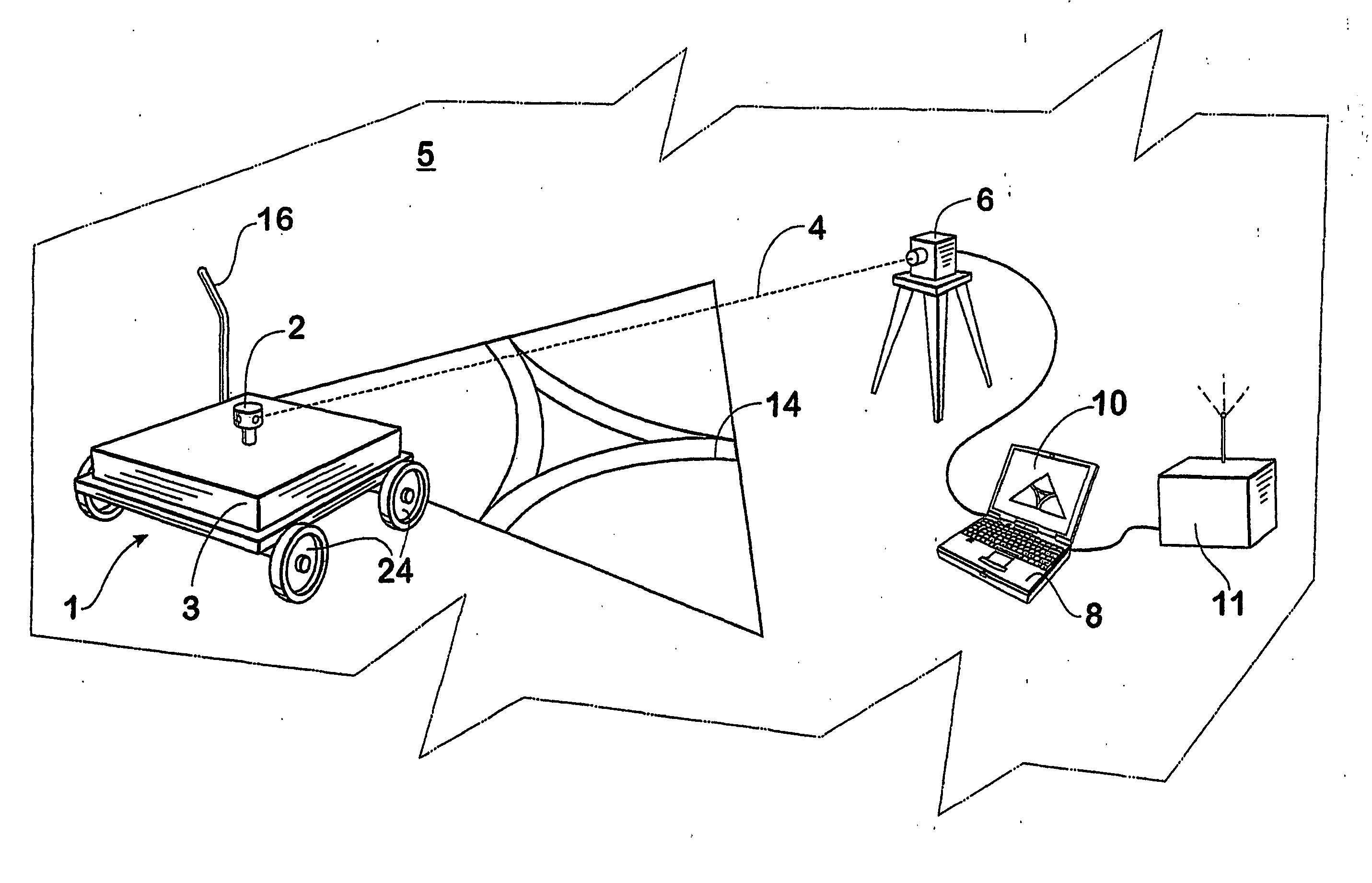 Automatic ground marking method and apparatus