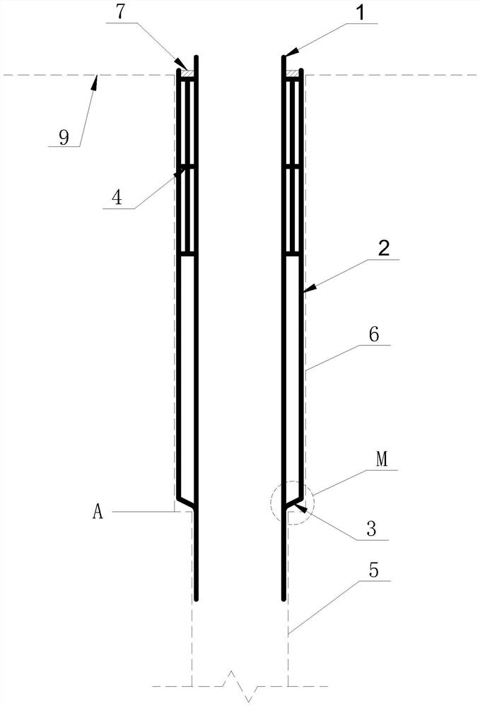 Device and method for eliminating side friction resistance of test pile