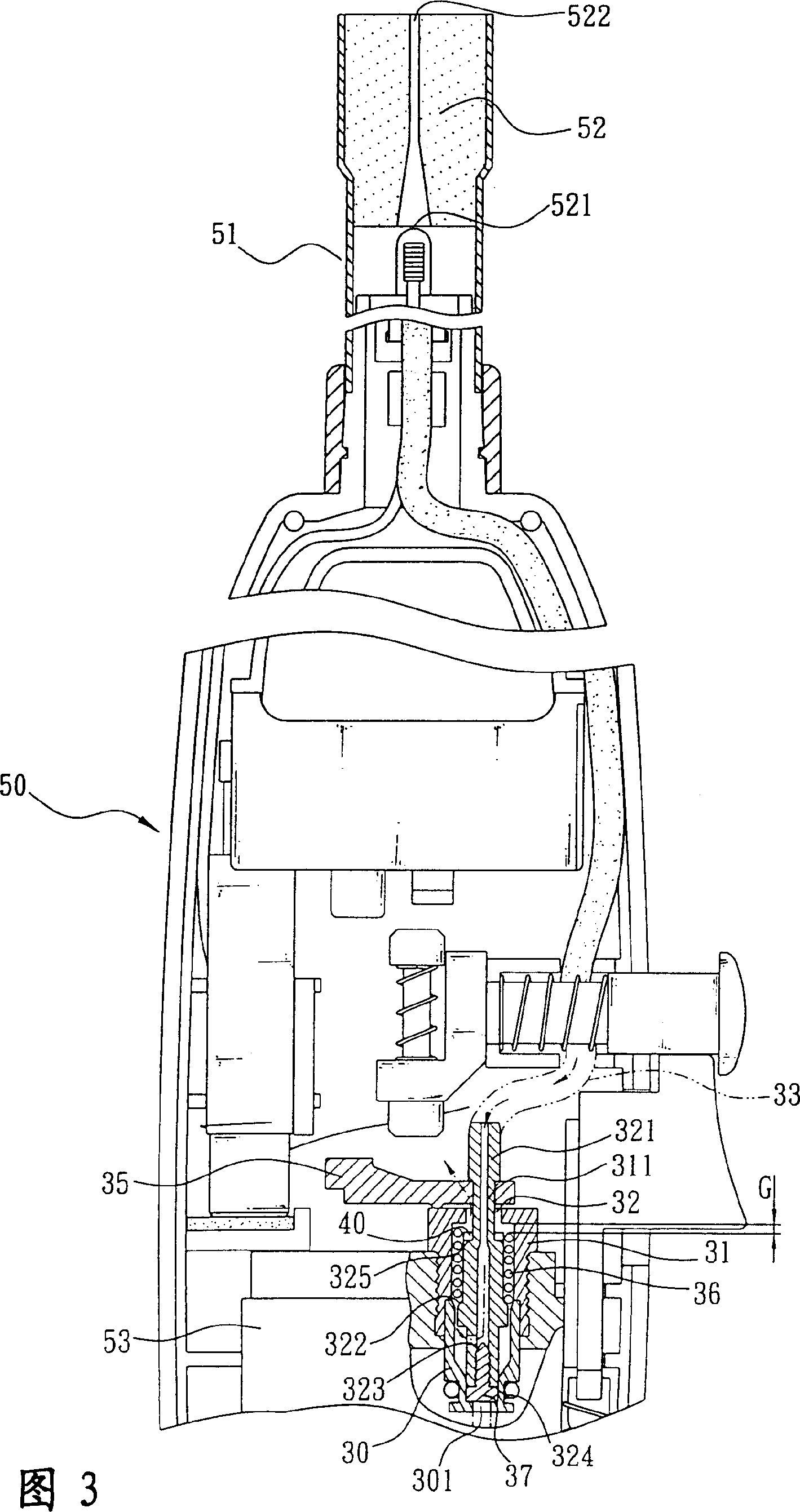 Leakage gas outlet valve