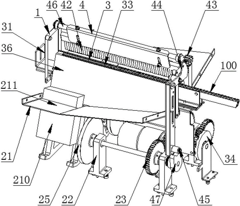 Double-sliding-block screw feeding and conveying mechanism