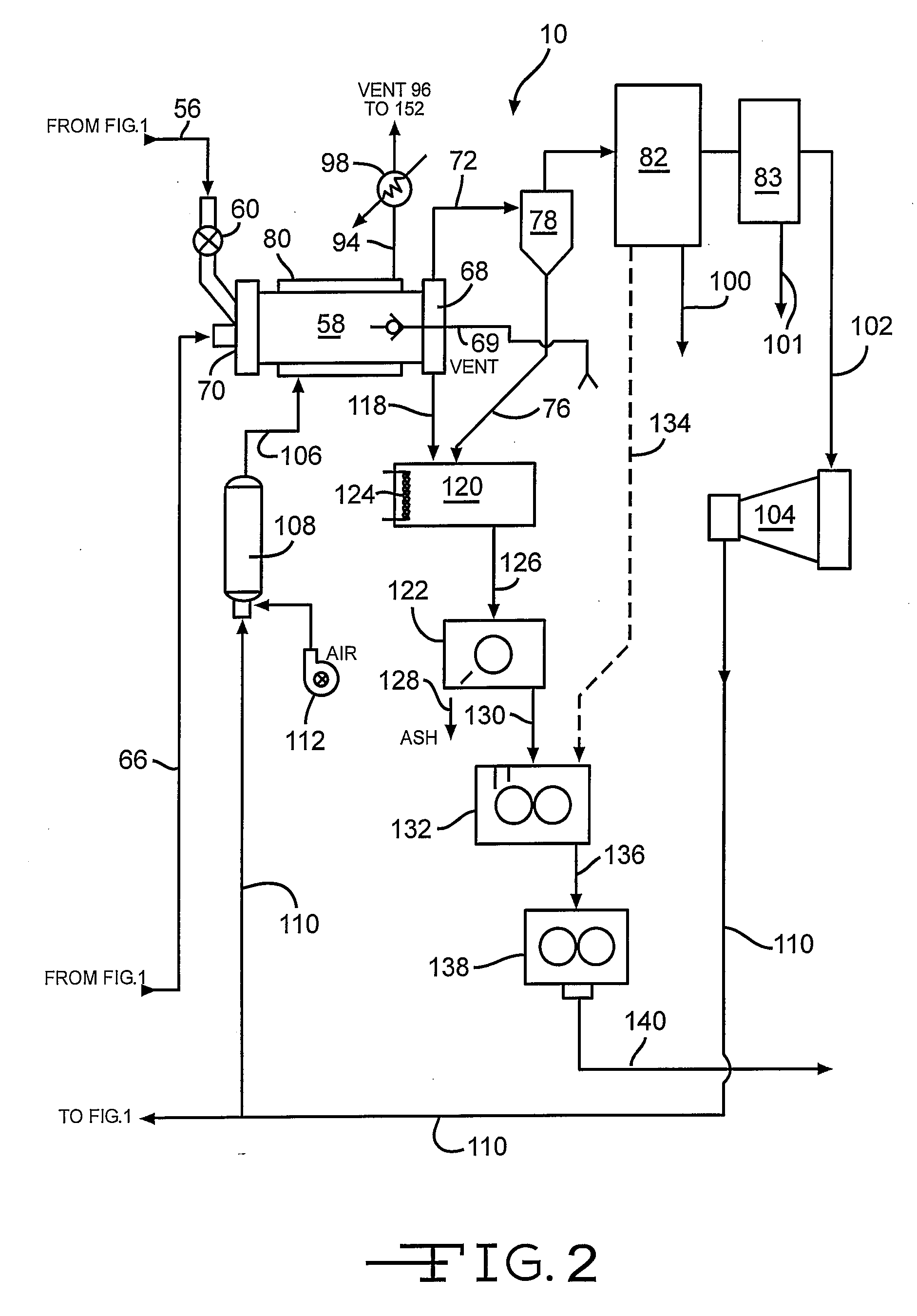 Process for treating agglomerating coal by removing volatile components