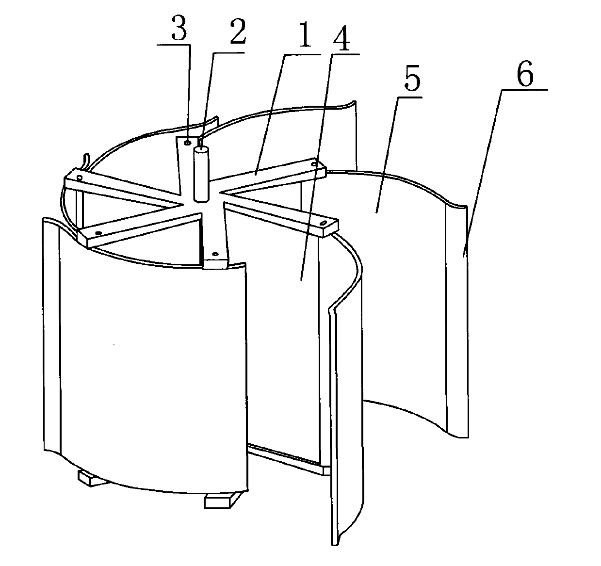 Fan blade mechanism of wind driven generator