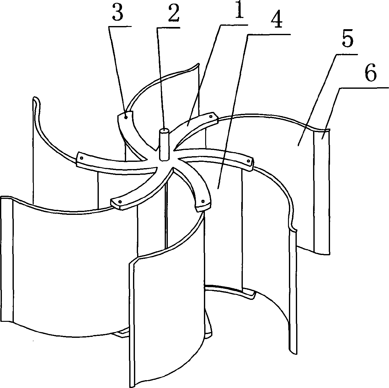 Fan blade mechanism of wind driven generator