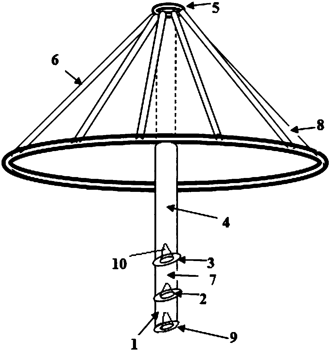 A flexible, foldable and winding portable umbrella