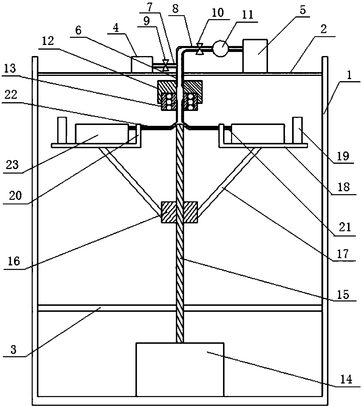 Lithium battery centrifugation liquid injection device