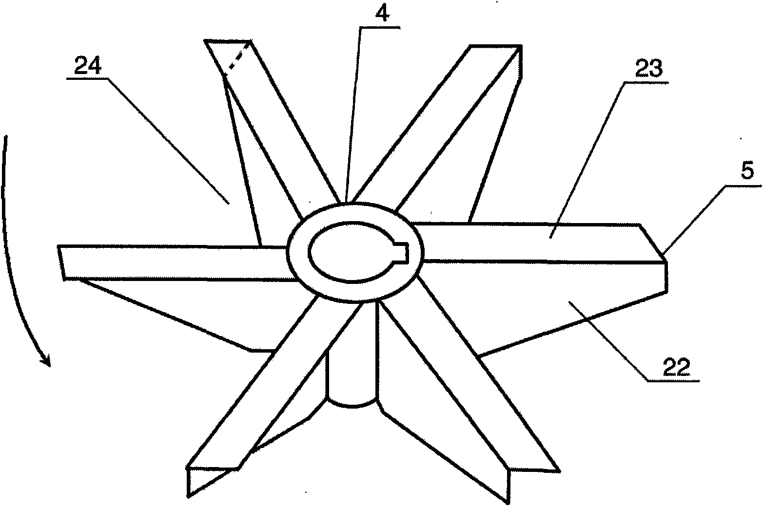 Synchronous after flow ventilating compressor