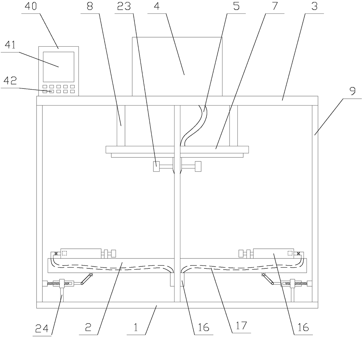 Die surface treatment device with even spraying function and for production of glass fiber reinforced plastics