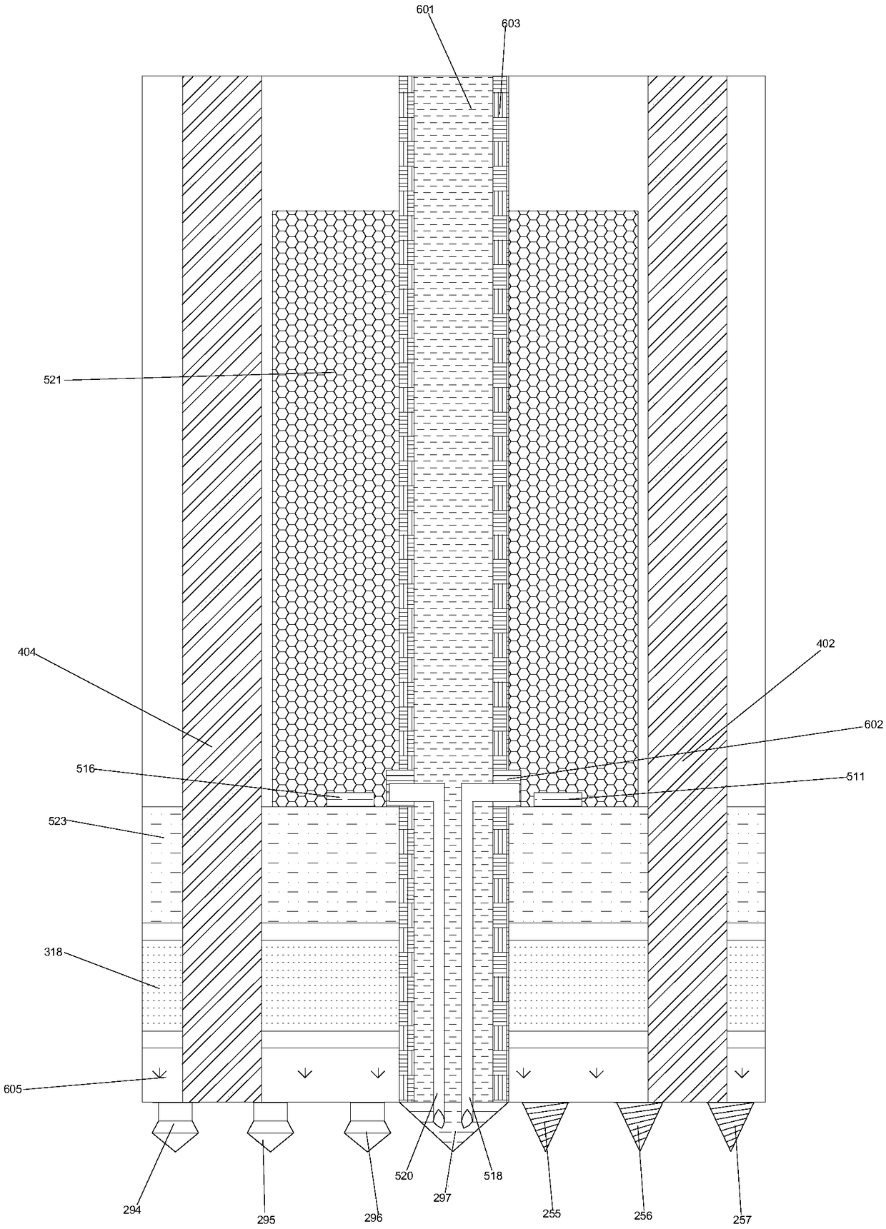 Flank-vertical combined multi-dimensional freezing drilling and cutting device for soft and hard strata