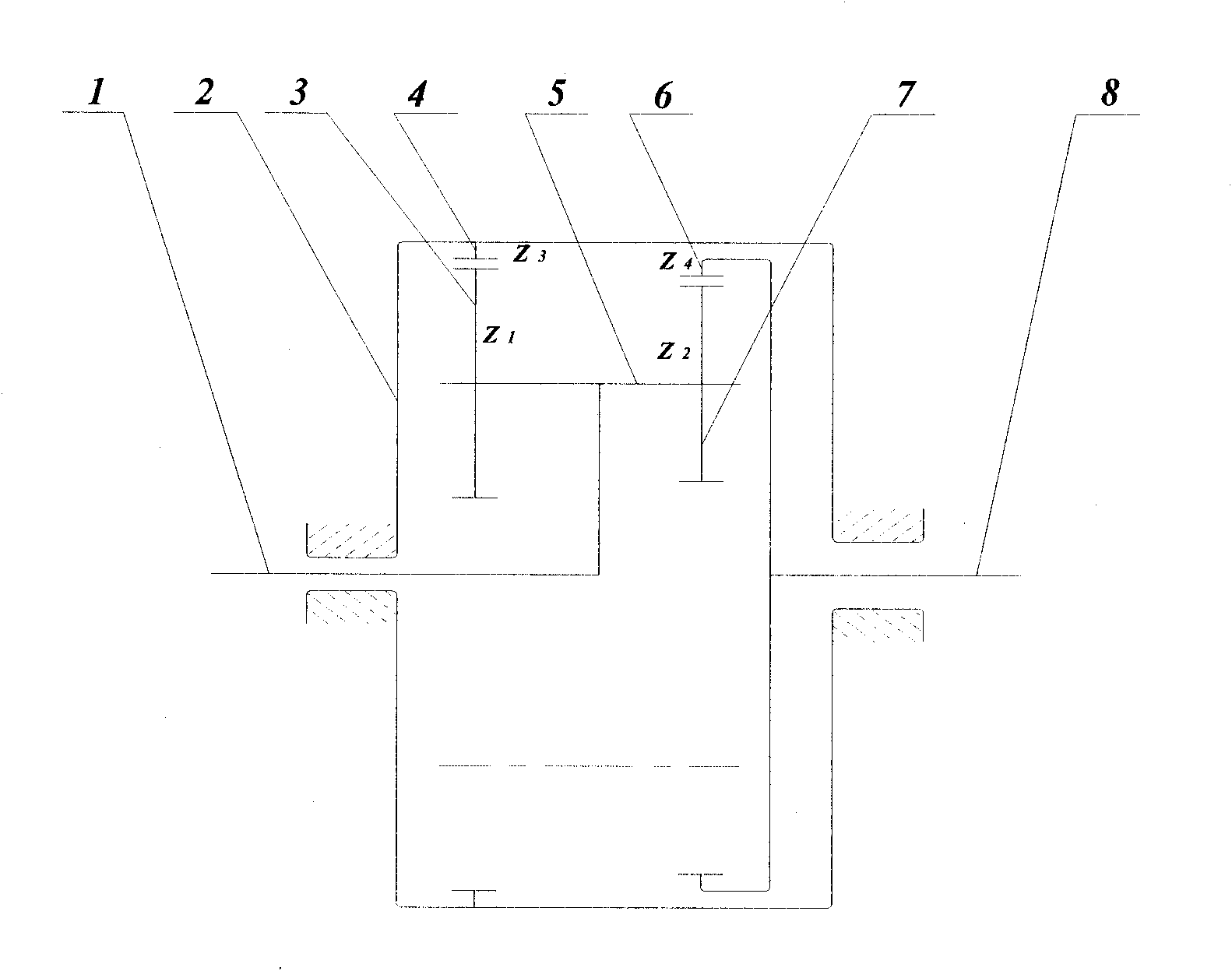 WNN planetary reduction gear with large transmission ratio