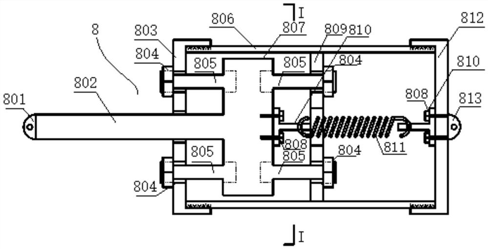 Energy dissipation device based on tensile yield deformation control and working method