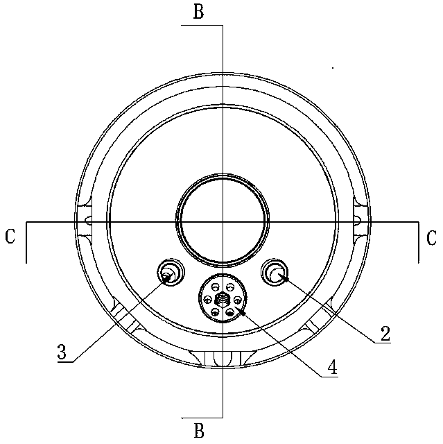 End cover for rail car shock absorber