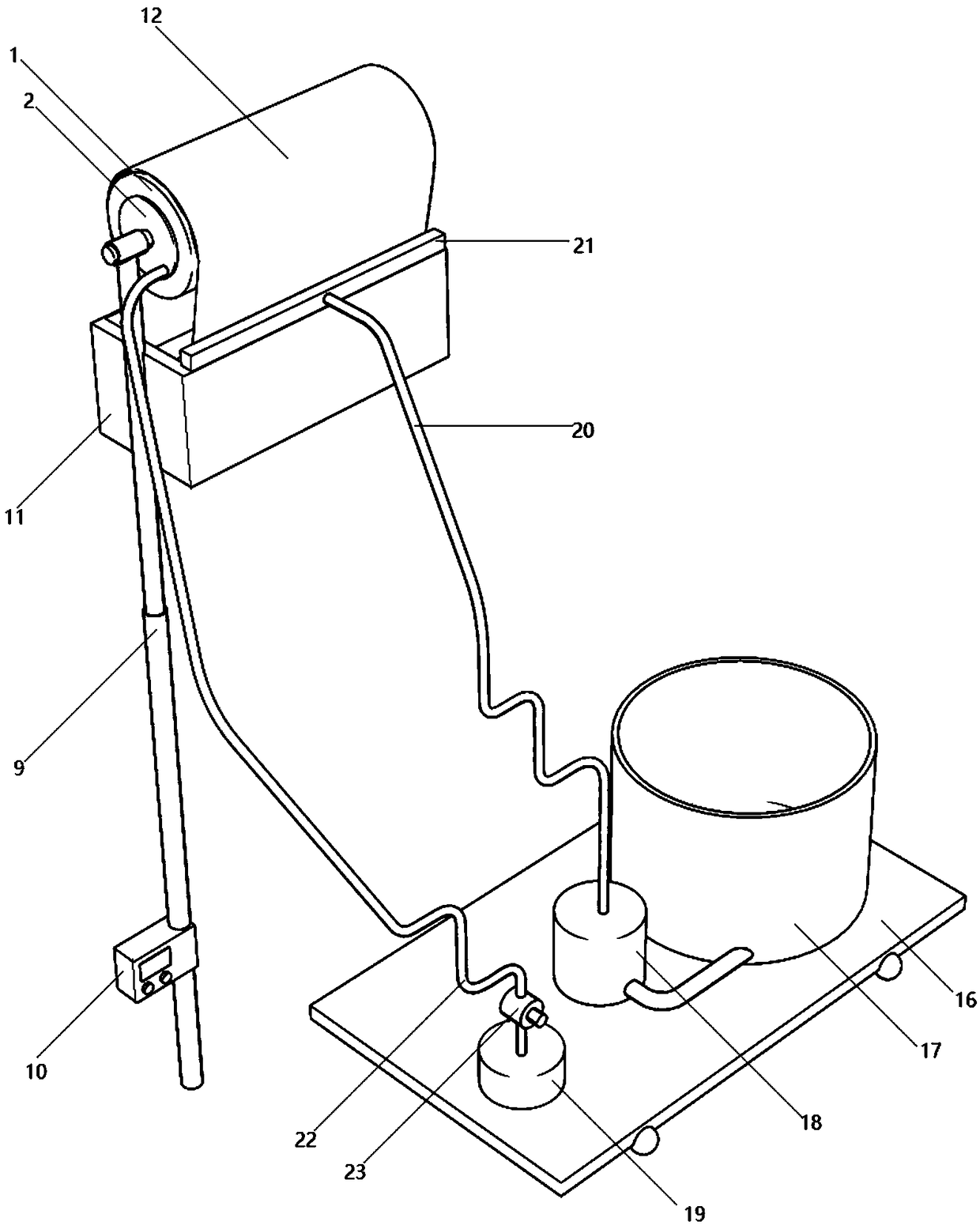 Ceiling paint-brushing device for building construction