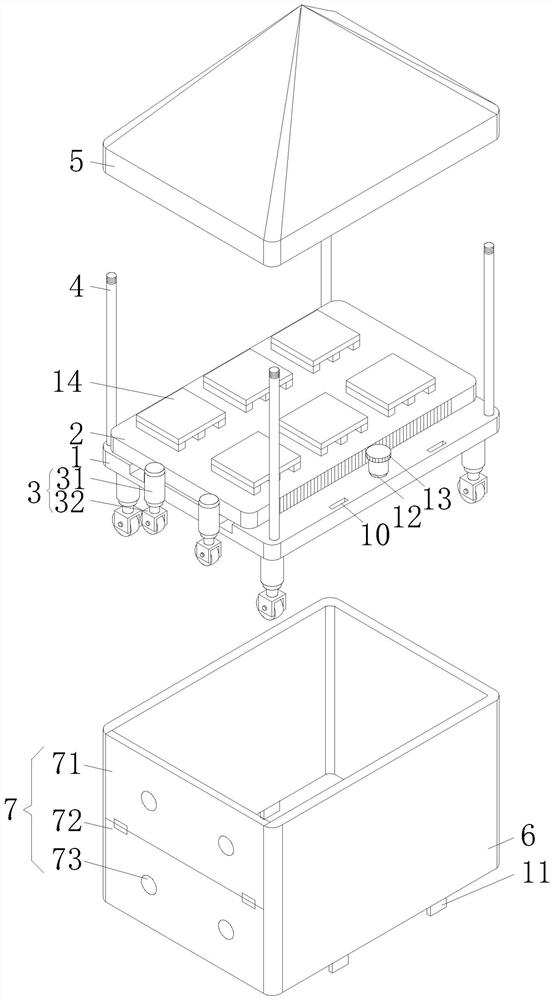 Storing and protecting device for autoclaved aerated concrete slabs