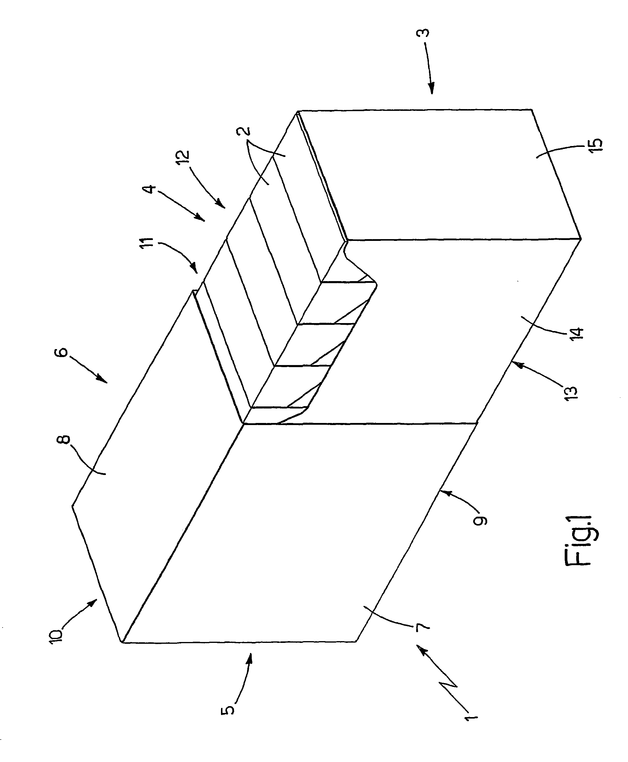 Rigid carton of packets of cigarettes including finger hole