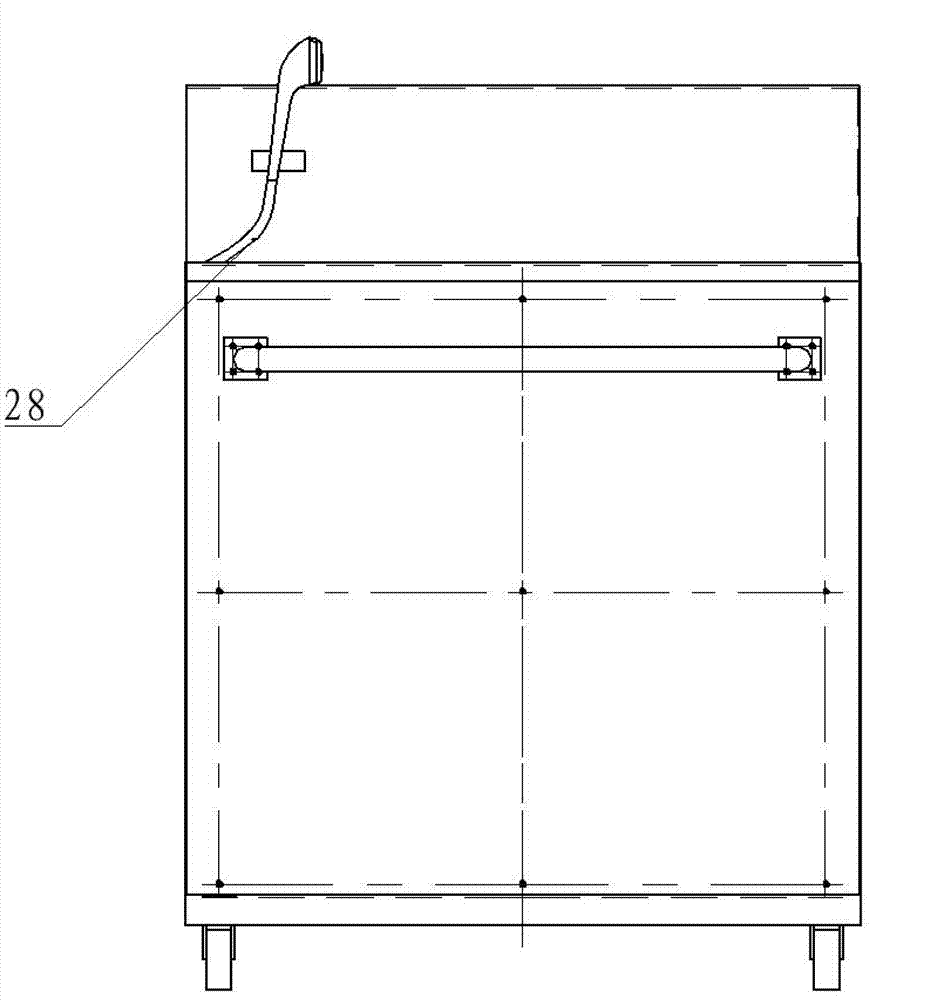 Quadrumana cleaning and sterilizing vehicle