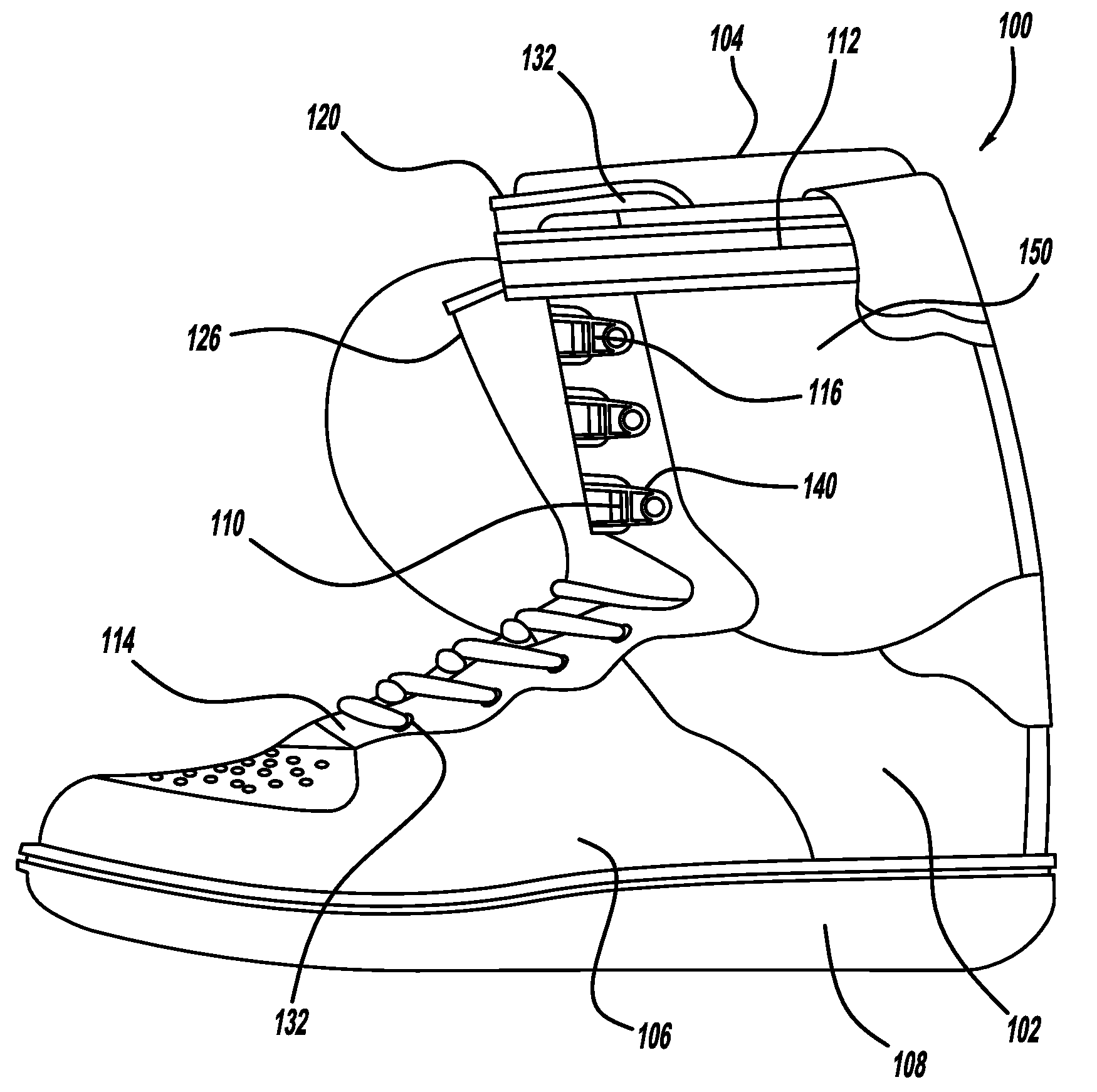 Footwear with two tongues