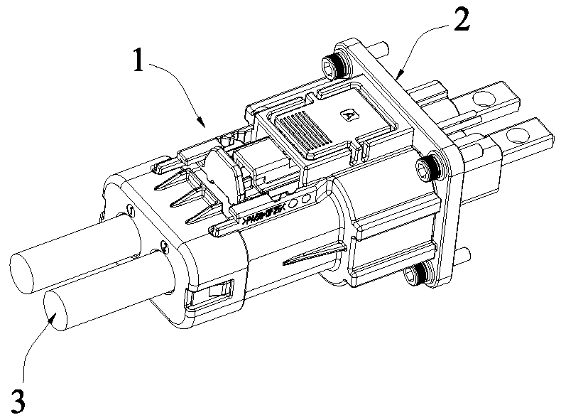 Plastic straight-head high-voltage connector