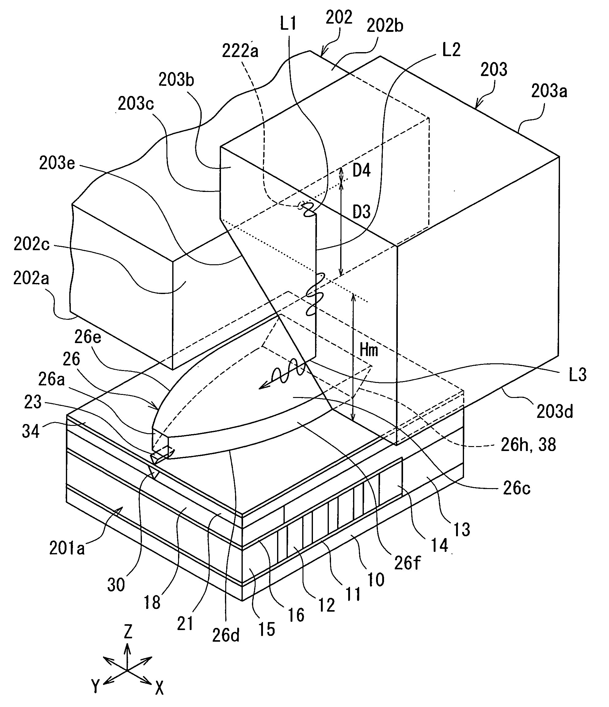 Heat-assisted magnetic recording head with laser diode fixed to slider