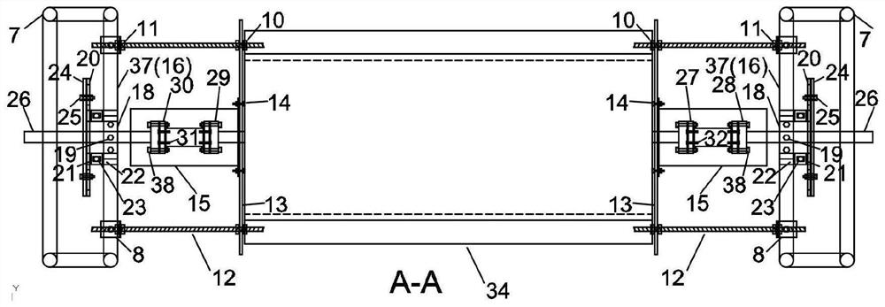 Testing device with static and dynamic testing functions of bridge segment model