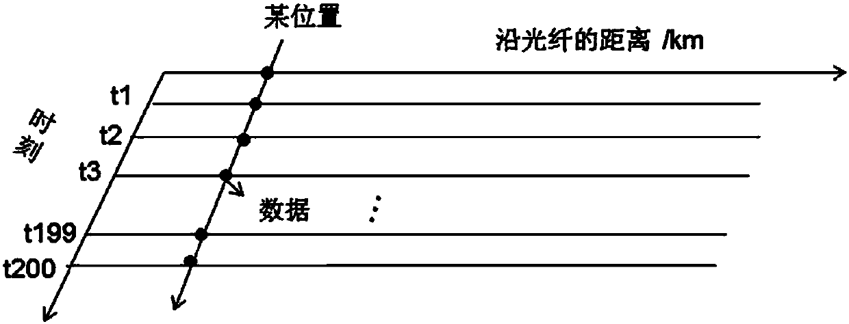 Distributed type fiber sensing device based on signal reusing perception and demodulation