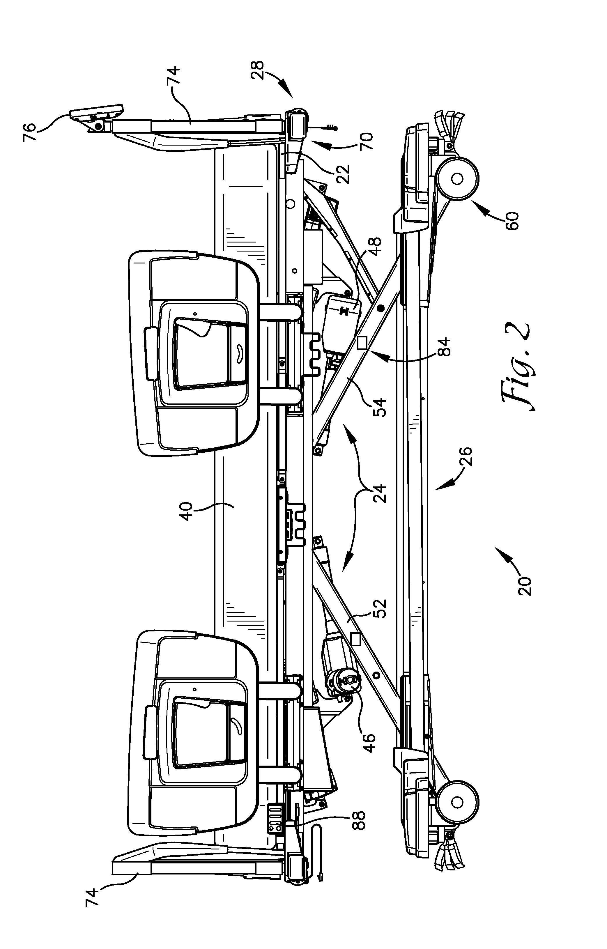 Auto leveling low profile patient support apparatus