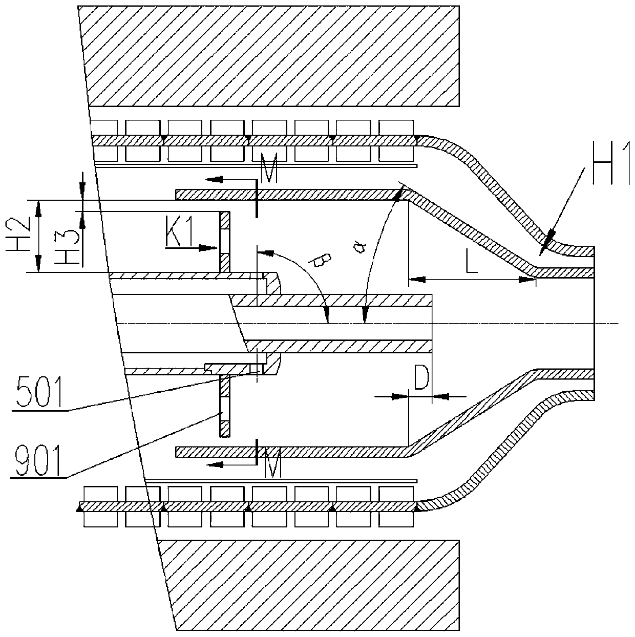 Low-NOx self-preheating type high-speed burner and control method thereof