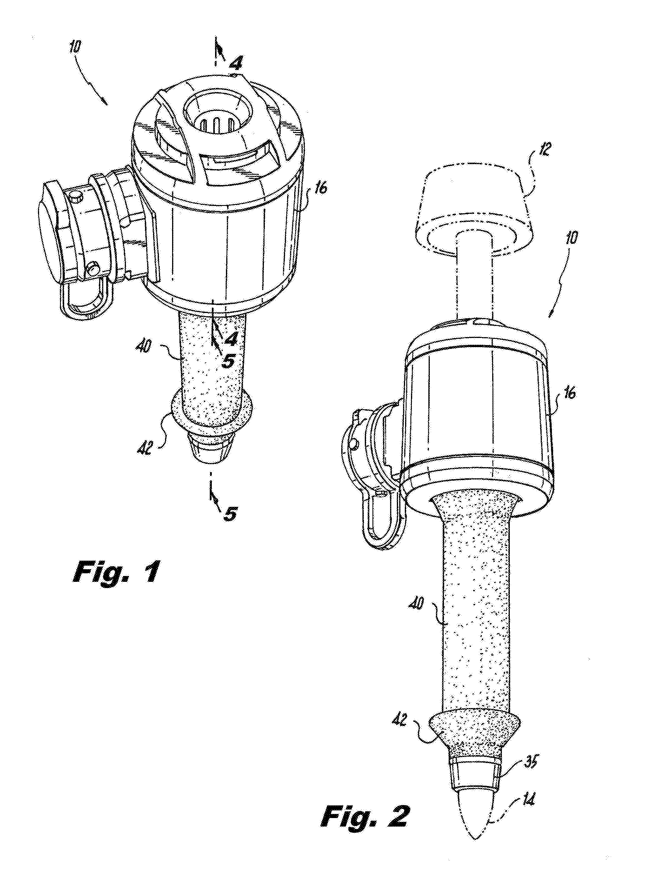 Self-adjusting pneumatically sealed trocar