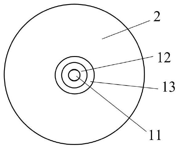 Layered doped step type weak coupling gain balanced four-mode erbium-doped optical fiber