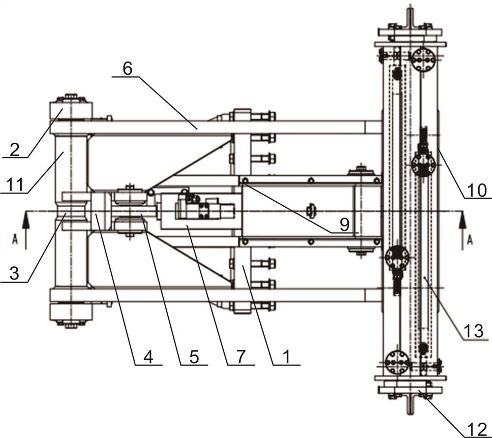 Automatic arch frame lifting device for cantilever type heading machine and working method thereof