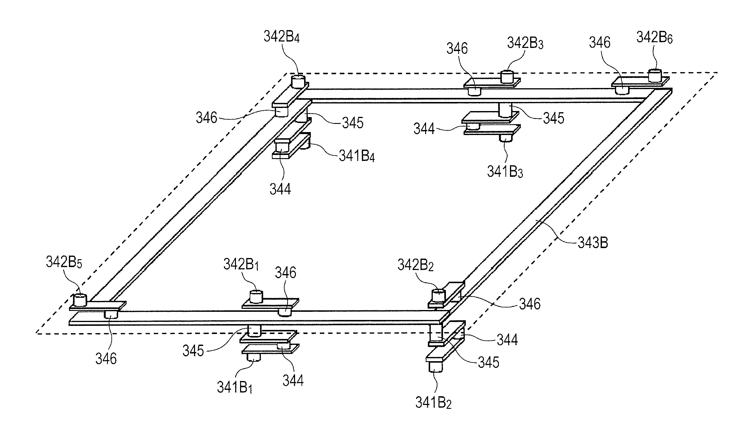 Stacked semiconductor device and printed circuit board