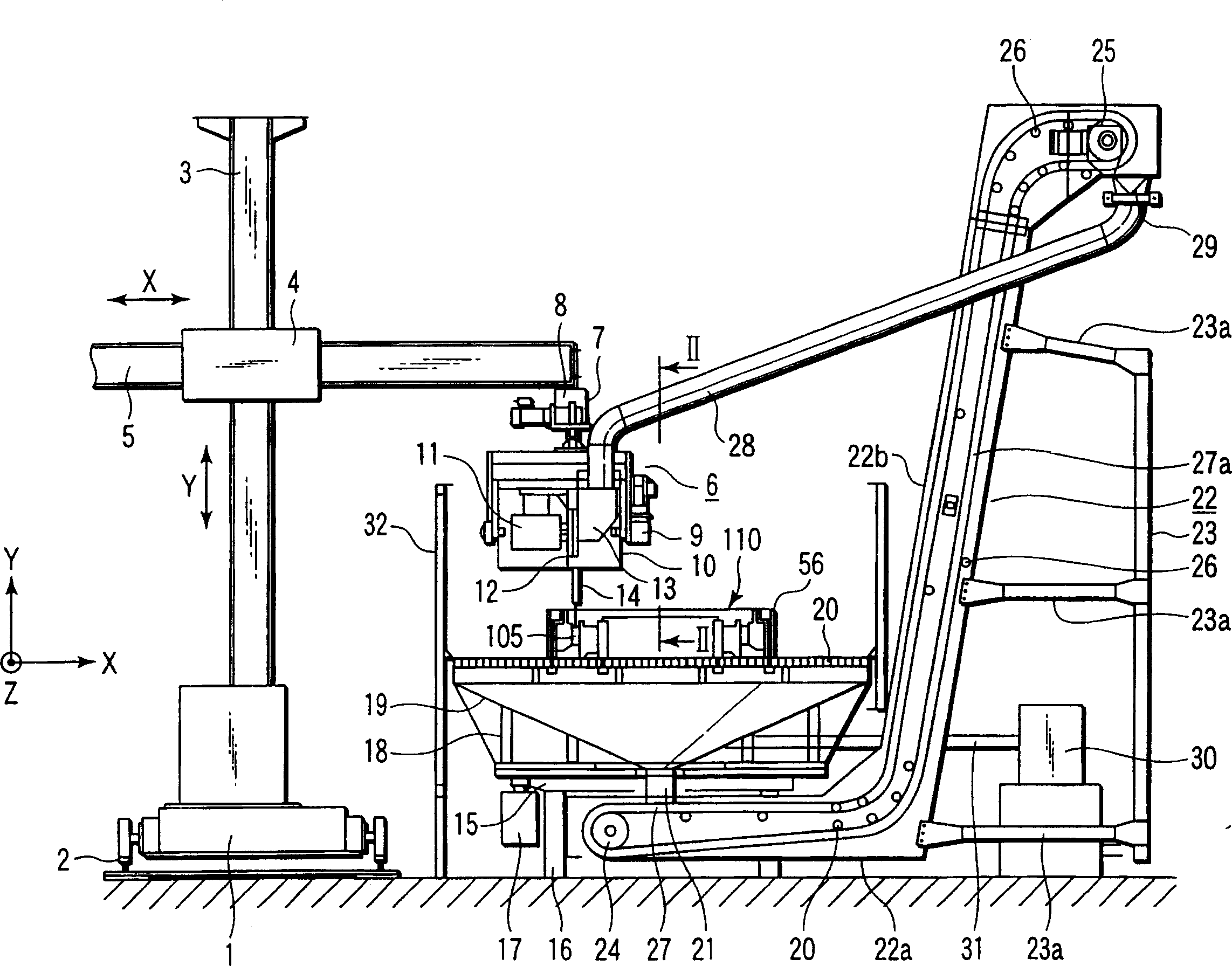 Device and method for polishing large parts